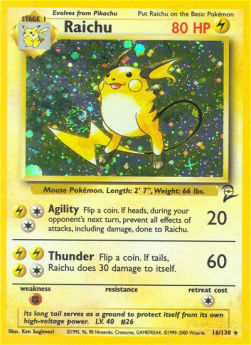 Raichu⁣ - Base Set 2⁣ (Holo Rare)⁣ [16]