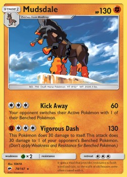 Mudsdale⁣ - Burning Shadows⁣ (Rare)⁣ [78]
