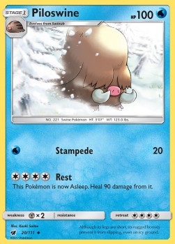 Piloswine⁣ - Crimson Invasion⁣ (Uncommon)⁣ [20]