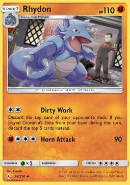 Rhydon⁣ - Unbroken Bonds⁣ (Uncommon)⁣ [94]