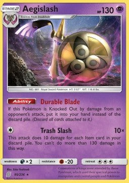 Aegislash⁣ - Unified Minds⁣ (Holo Rare)⁣ [95]