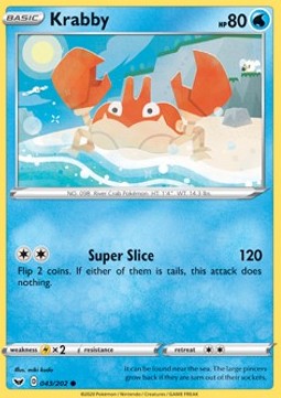 Krabby‚Å£ - Sword & Shield‚Å£ (Common)‚Å£ [43]