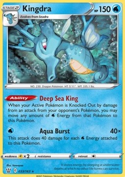 Kingdra⁣ - Battle Styles⁣ (Holo Rare)⁣ [33]