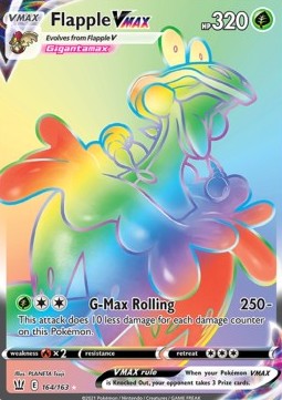 Flapple VMAX⁣ - Battle Styles⁣ (Secret Rare)⁣ [164]