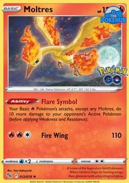 Moltres‚Å£ - Pok√©mon GO‚Å£ (Holo Rare)‚Å£ [012]