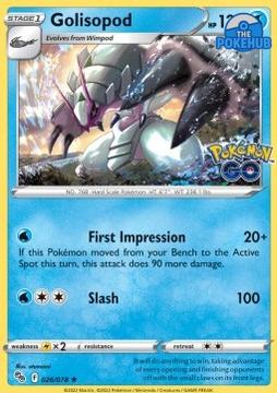 Golisopod‚Å£ - Pok√©mon GO‚Å£ (Holo Rare)‚Å£ [026]