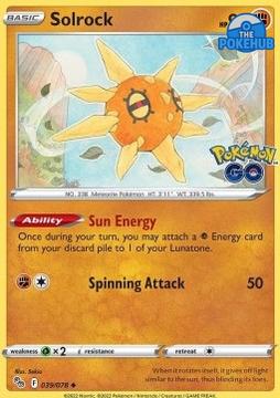 Solrock‚Å£ - Pok√©mon GO‚Å£ (Uncommon)‚Å£ [039]