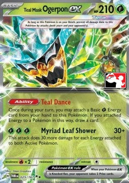 Teal Mask Ogerpon ex⁣ - Play! Pokémon Prize Pack Series Six⁣ (Promo)⁣ [TWM 025]